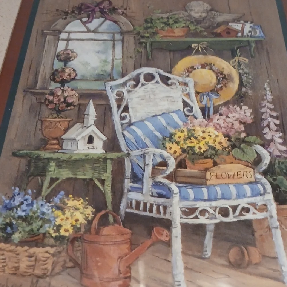 2 Home Interiors Barbara Mock Garden Print Set